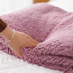 Solid sherpa fleece blanket