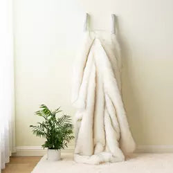 Faux fur throw