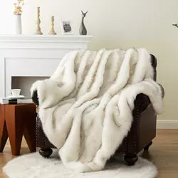 Faux fur throw