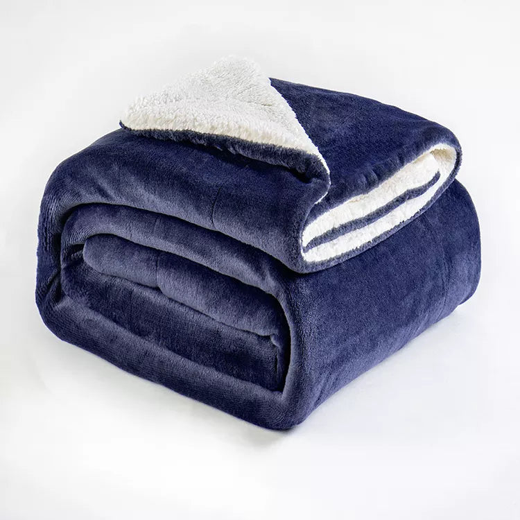 Sherpa flannel fleece blanket